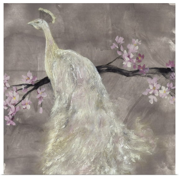 Great BIG Canvas | "Peacock Serenity II" Art Print - 24x24