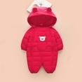 thumbnail image 2 of PureCasa Jumpsuit for Toddler Boys Girls Winter Warm Snowsuit Outwear Newborn Hooded Footed Romper Jumpsuit for 0-24 Months, 2 of 6