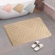 thumbnail image 1 of Tapete absorbente para el suelo del baño - Alfombra impermeable antideslizante para la entrada del inodoro y la puerta, esponja de espuma lavable, 40x60cm, gris/caqui/rosa, 1 of 8