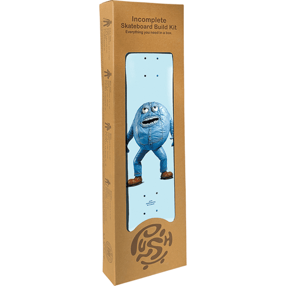Push Denim Dan Complete Skateboard 8 Light Blue
