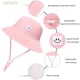 thumbnail image 4 of Gorro solar HSYZZY para bebé, UPF 50+, ajustable, rosa, sonrisa, 4 of 4