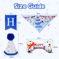 thumbnail image 3 of Pacific Pups Dog Birthday Party Supplies: Dog Bandanas, Girl Dog Birthday Hat, Birthday Dog Toy - Blue Paws, 3 of 8