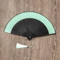 thumbnail image 4 of Joernso Bamboo Hand-Held Folding Fan Chinese Vintage Lightweight Cooling Fan with Exquisite Tassels for Dance Music Festival Wedding Church, 4 of 7