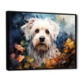 thumbnail image 2 of Designart "Pop Art Magic Of Maltese" Animals Dog Floater Framed Wall Art Living Room, 2 of 5