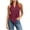 Wine, variant on Women's Halter Tank Tops V Neck Sleeveless Irregular Pointed Hem Loose Solid Color Beach Vacation Pullover Orange S