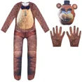 thumbnail image 4 of Disfraz de Halloween de FNAF para niños, mono de Five Nights Freddy, disfraz de pesadilla Bonnie, regalo de Navidad de anime de Fnaf Freddy para niños, 4 of 5