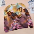 thumbnail image 6 of Wildflowers Butterfly Womens Oversized Sweatshirts Hoodies Crewneck Casual Tops Comfy FallWinter Clothes 2024, 6 of 7