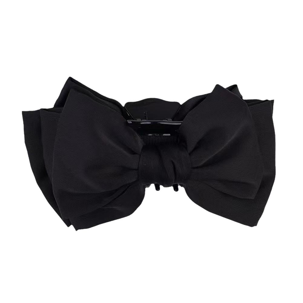 Barrette à Cheveux Double Face En Maille Avec Grand Nœud - Accessoire De Coiffure élégant, Clip Arrière, Pour Cheveux Longs - 2