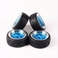 thumbnail image 2 of 4pc 1:10 12mm Hex Flat Rubber Tires&Wheels Rims 10365+21006 For HPI HSP RC On Road Racing Model Car, 2 of 6
