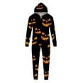 thumbnail image 5 of Family Matching Hallo-ween Pajamas Men Thanksgiving Day Fashion Stripe Print Long Sleeves Jumpsuit L, 5 of 5