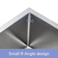 thumbnail image 4 of 24 Inch Farmhouse Kitchen Sink - 24"x21"x10" Stainless Steel Apron Front Farmhouse Sink 10 Inch Deep 16 Gauge Single Bowl, 4 of 5