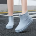 thumbnail image 5 of XIMIN Women's Lightweight Rain Boots Wide Calf Mid Waterproof Rainboots Solid Color Rain Boots Outdoor Non-Slip Boots Short Ankle Boots Garden Boots, 5 of 8