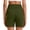 W10-Army Green, variant on Womens Pants High Waist Sleek Solid Color Flex Yoga Shorts Lightweight Stretchy Gym Shorts Army Green L