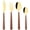 BrownGold, variant on Western Cutlery Set Stainless Steel Imitation Wood Handle Dinnerware 1/2/3/4/6 Tableware Set Knife Fork Spoon Silverware Set (BrownSilver,3 Set)