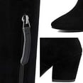 thumbnail image 5 of Women Boots Over Knee Long Boots Fashion Boots Heels Autumn Quality Suede Comfort Square Heels Black 3 in Heel, 5 of 7
