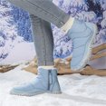 thumbnail image 3 of YOURDIARY Mens Womens Winter Warm Faux Fur Lined Snow Boots Zero Drop Wide Toe Box Waterproof Barefoot Shoes Hike Walking Outdoor Footwear, 3 of 8