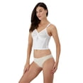thumbnail image 3 of Brasier Tipo Peto Largo Criss Cross - PLAYTEX - Sin Varillas - Levanta y Separa Busto - Modelo 677 - Estilo Soporte Natural - Color Blanco - Talla 36C, 3 of 4