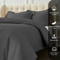 thumbnail image 5 of Superior Egyptian Cotton 1200 TC Solid Charcoal Duvet Set, Full/Queen, 5 of 9