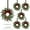 Pine, variant on 6 Pcs 9'' Mini Christmas Hanging Wreaths with Ribbon Artificial Pine Cones Red Berry Small Candle Ring Wreaths Pillar Wreath for Kitchen Cabinet Farmhouse Front Door Window Wall Xmas Holiday Decor