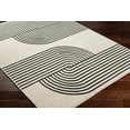 thumbnail image 3 of Hauteloom Buana Bohemian Living Room, Bedroom Runner Rug - Modern Moroccan Farmhouse - Geometric Striped - Beige, Cream, Black - 5' x 7' (5x7), 3 of 7