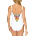 thumbnail image 2 of Bleu by Rod Beattie Rainbow Lace-Down One-Piece Swimsuit,White,14, 2 of 2
