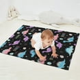 thumbnail image 2 of Black Cartoon Dinosaurs Eggs Stars Pattern Blanket,Comfortable Soft Flannel Throw Blanket,All Season,Warm Lightweight Blankets for Sofa Bed Couch Living Room Chair,30"x40", 2 of 4