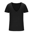 thumbnail image 6 of CHEEREAM Mens Deep V Neck T Shirt Stretch Muscle Gym Workout Tee Shirt Short Sleeve Slim Fit Low Cut Tops Black M, 6 of 8