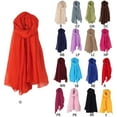 thumbnail image 2 of JUNTEX Women Solid Color Long Scarf Wrap Vintage Cotton Linen Large Shawl Hijab Elegant, 2 of 19