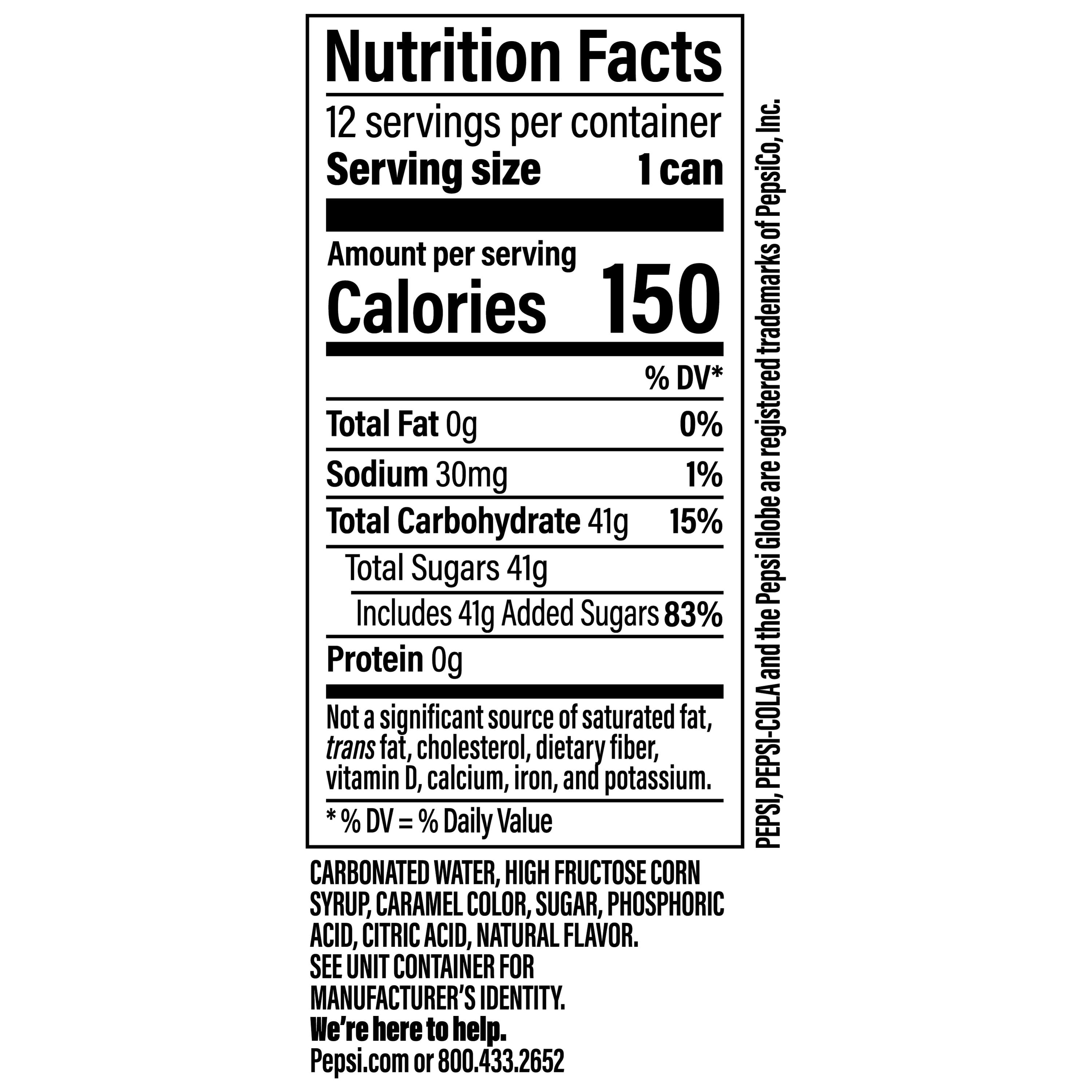 Pepsi Cola Caffeine Free Soda Pop, 12 fl oz, 12 Pack Cans