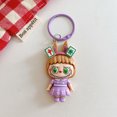 thumbnail image 1 of Lindo Año Nuevo Labubu llavero colgante dibujos animados moda divertido llavero exquisito Kawaii mochila decoración accesorios regalos, 1 of 5