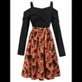 thumbnail image 1 of Vestido Floral de Corte A, Larga, Hombros Descubiertos y Corte Entallado para Mujer, y Otoño Marrón XL, 1 of 8