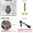 thumbnail image 6 of Uorisanigo Car Seat Covers Full Set American Flag Wolf Flower Steering Wheel Covers Pack of 18 Universal Arm Rest Cover,Shoulder Strap Protector,Hand Brake Gear Shift Cover,Coasters,Keychain, 6 of 7