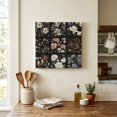 thumbnail image 6 of Floral Grids Canvas Wall Art for Living Room Bedroom Bathroom, Botanical Vintage Pink White Blue Flower Garden Plaid Canvas Art Wall Decor, Artwork for Walls Home Office Decor, 8"x8", 6 of 9