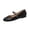 Black, variant on Gpaecead Women'S Round Toe Buckle Shoes Low Heel Plus Size Soft Faux Leather Low Cut Comfortable Casual For Spring Summer Work Date Silver