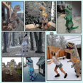 thumbnail image 2 of Disfraces de dinosaurios inflables calientes traje vestido t-rex Anime fiesta Cosplay carnaval disfraz de Halloween para hombre mujer adultos niños, 2 of 5