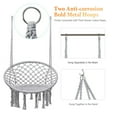 thumbnail image 6 of Gymax Hammock Chair Hanging Cotton Rope Macrame Swing Chair Indoor Outdoor Gray, 6 of 6
