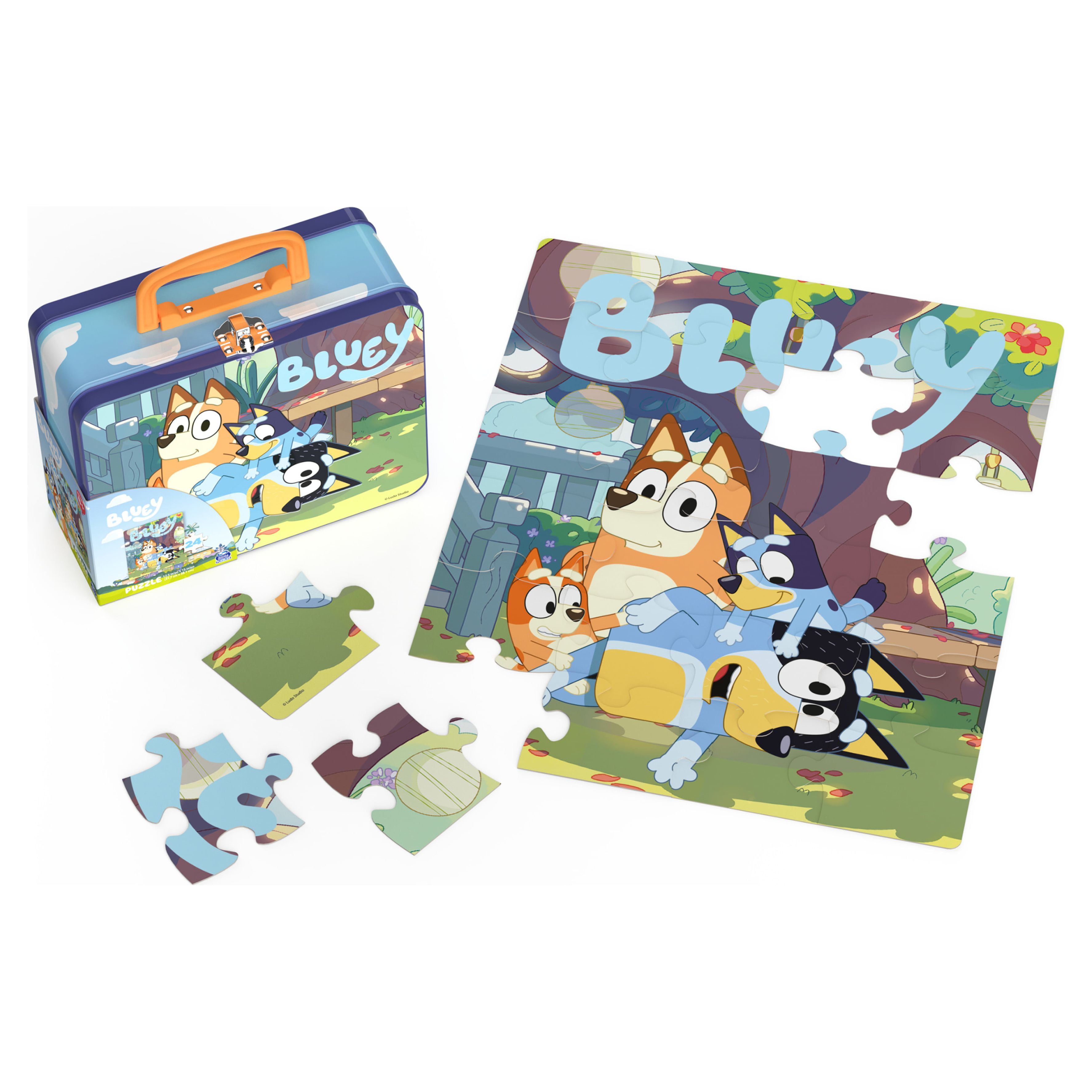 Bluey Puzzle in Tin with Handle, for Families and Kids Ages 4 and up