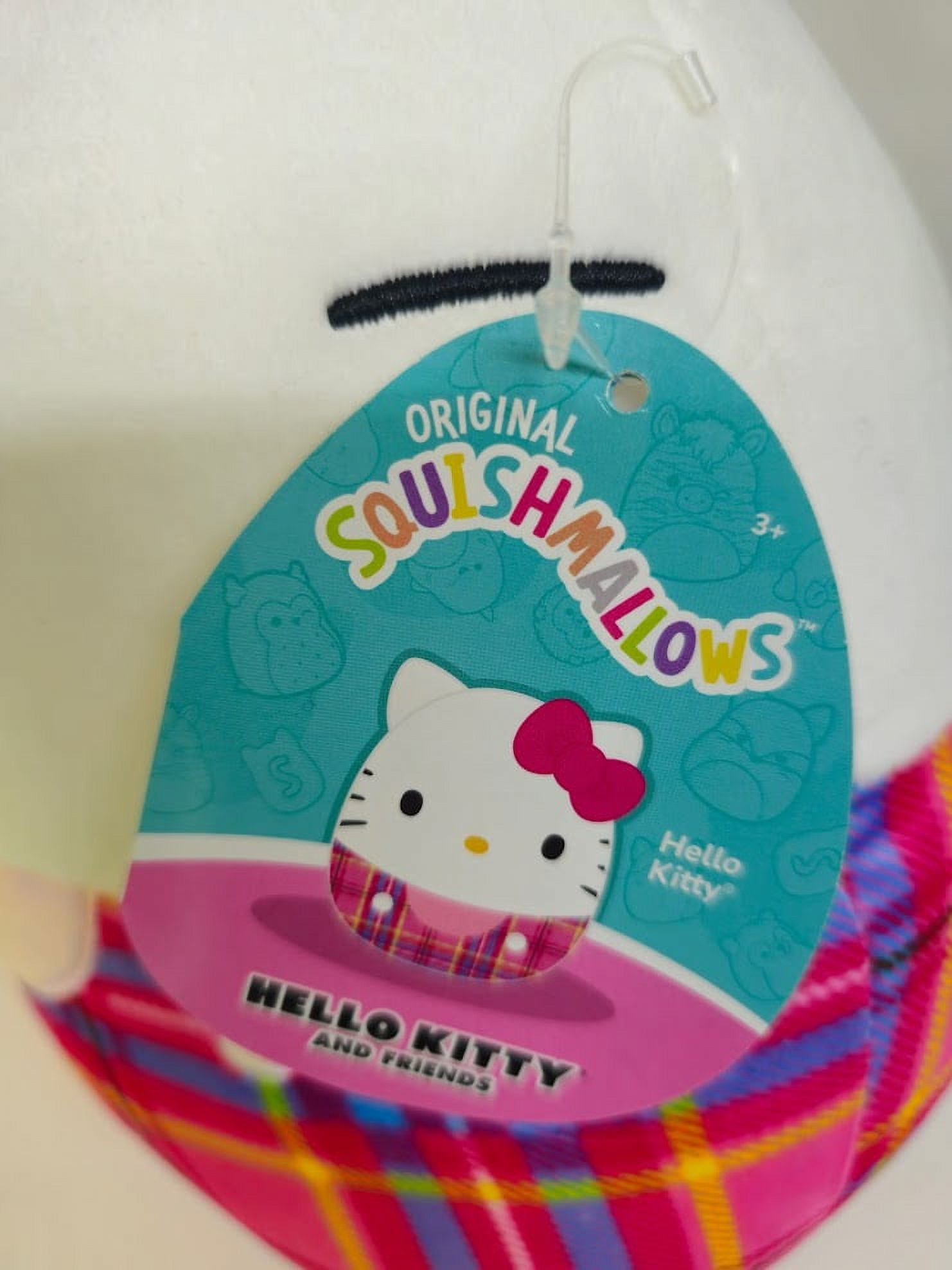 Squishmallows Sanrio Hello Kitty Wearing Plaid Plush 10 Inch Pink