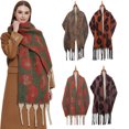 thumbnail image 5 of Bufanda cálida para mujer, chal colorido, suave, cómodo, elegante para clima frío, bufanda grande con estampado de leopardo y flecos de jacquard, bufanda larga de moda, borlas de cola de, 5 of 5