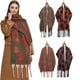 thumbnail image 5 of Bufanda cálida para mujer, chal colorido, suave, cómodo, elegante para clima frío, bufanda grande con estampado de leopardo y flecos de jacquard, bufanda larga de moda, borlas de cola de, 5 of 5