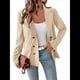 thumbnail image 2 of Chaqueta Blazer Informal de para Mujer, Elegante Chaqueta de Traje de un Solo Pecho con Solapa con Muescas, Blusas Albaricoque M, 2 of 10