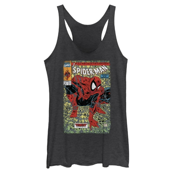 Womens Marvel Arachknight Comic Cover Racerback Tank