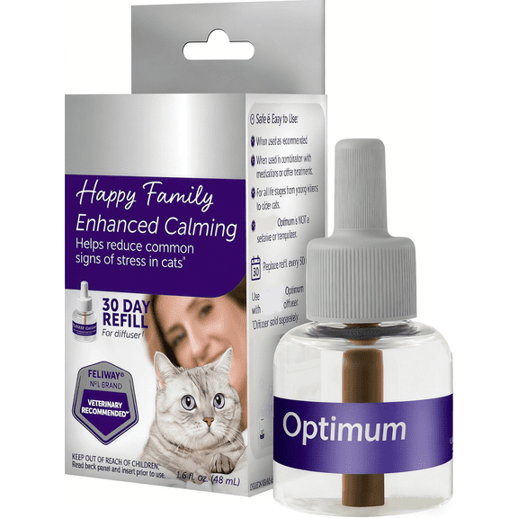 Optimum, Enhanced Cat Calming Refills for Pheromone Diffuser 30-Day Refill – 1 Pack