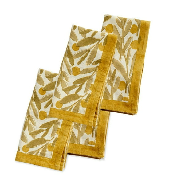 Kalamkaari Olive Branches 20 x 20 Napkin Set