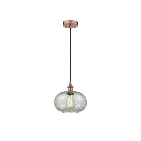 616-1P-AC-G249 Innovations Lighting Gorham - 1 Light Cord Hung Mini Pendant In Industrial Style-10.75 Inches Tall and 9.5 Inches Wide-Antique Copper