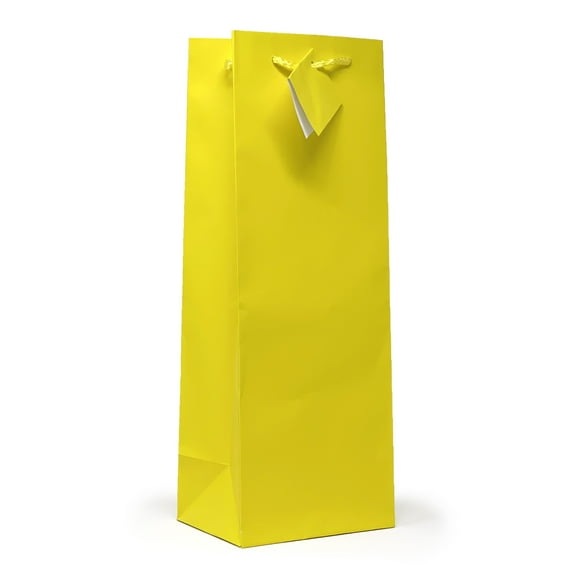Allgala 12PK Value Premium Solid Color Paper Gift Bags (Wine-Yellow-GP50116)