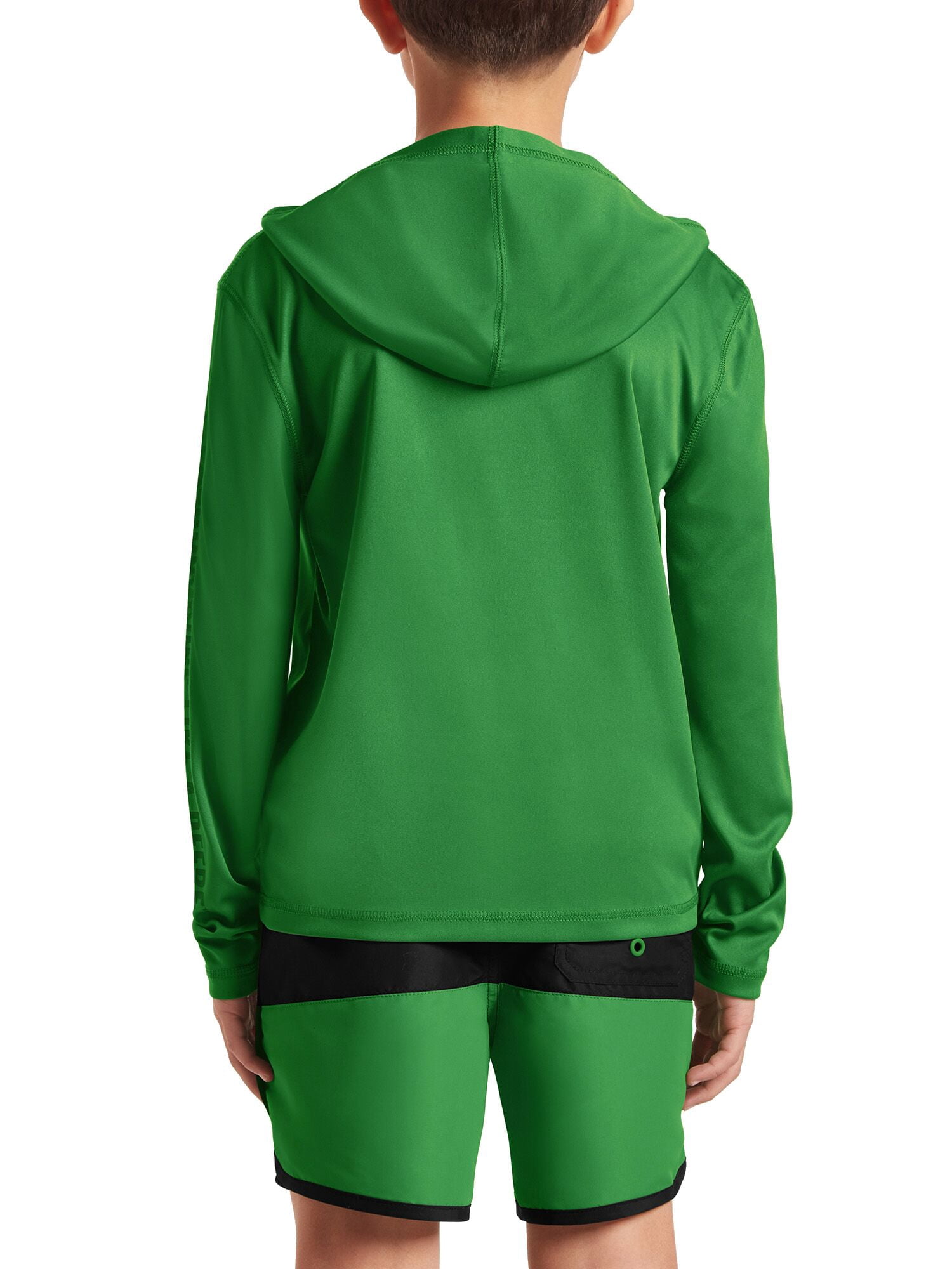 John Deere Boy’s Hood Sun Protection Rash Guard Chest Logo