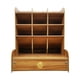 thumbnail image 1 of Monstrate Cajón de madera para bolígrafos, caja de papelería de gran capacidad, organizador de rejillas múltiples, contenedor multifunción Almacenamiento y organización del hogar, 1 of 6