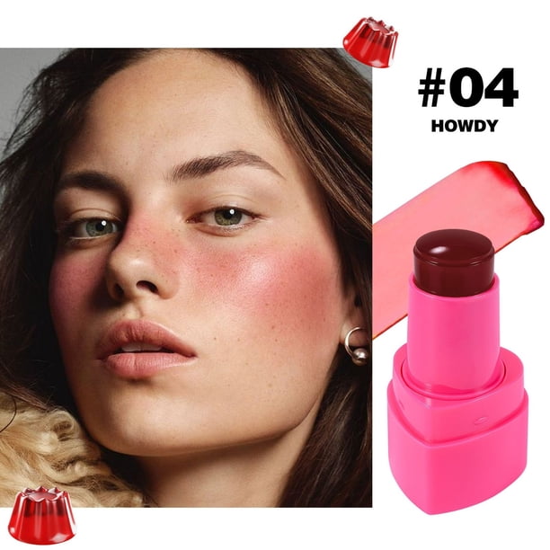 Pisexur Belleza Maquillaje Rubor en barra hidratante de larga duración con base de gelatina Rubor en barra de gelatina 9 gpara mujeres y hombres