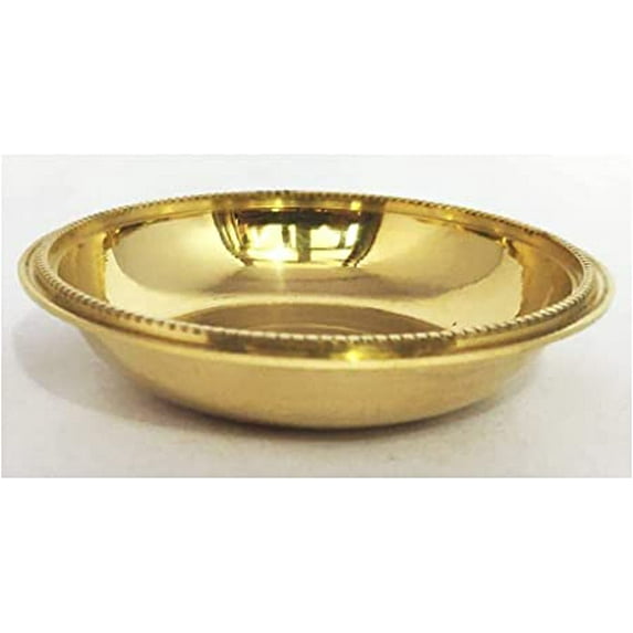 Brass Prasad Plate/Pooja Aarti Plate/Plate For Sweets (Approx. Dia. 4.5 Inch)